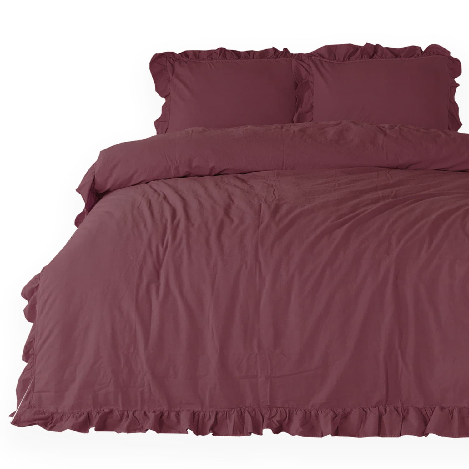 Pościel bawełniana RASPBERRY/160x200(P) STONEWASHED 