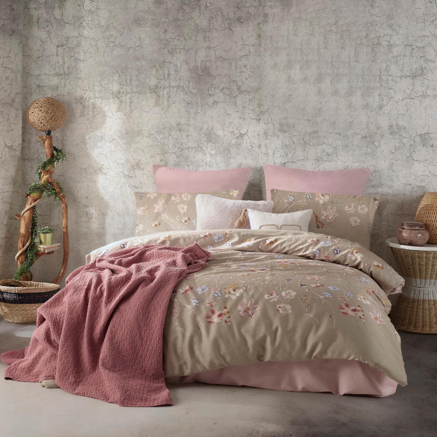 Pościel satyna bawełniana ROSABELLA PINK/160x200.EXCLUSIVE 