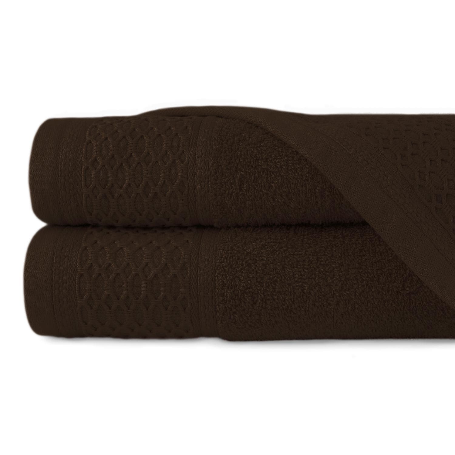 Ręcznik D Bawełna 100% Solano Ecru + Ciemny Brąz (P) 2x50x90+2x70x140 kpl. 