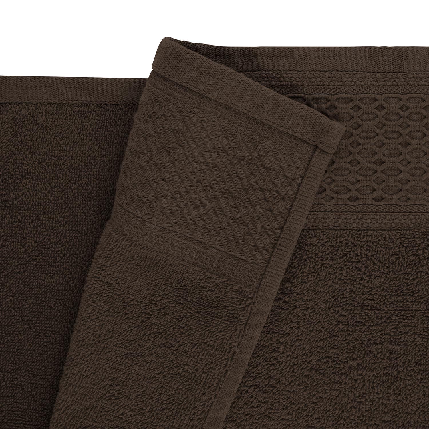 Ręcznik D Bawełna 100% Solano Ecru + Ciemny Brąz (P) 2x50x90+2x70x140 kpl. 