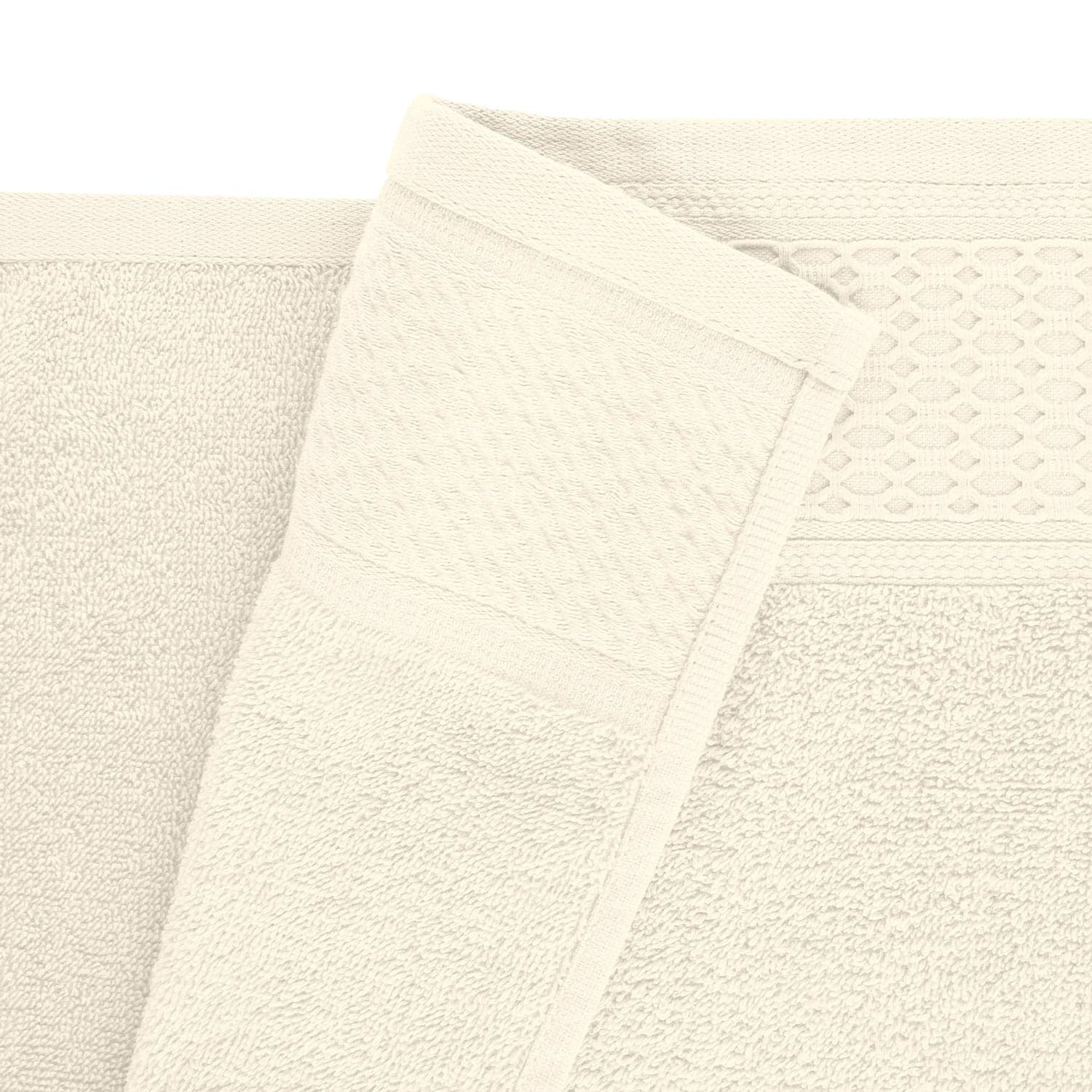 Ręcznik D Bawełna 100% Solano Ecru + Ciemny Brąz (P) 2x50x90+2x70x140 kpl. 