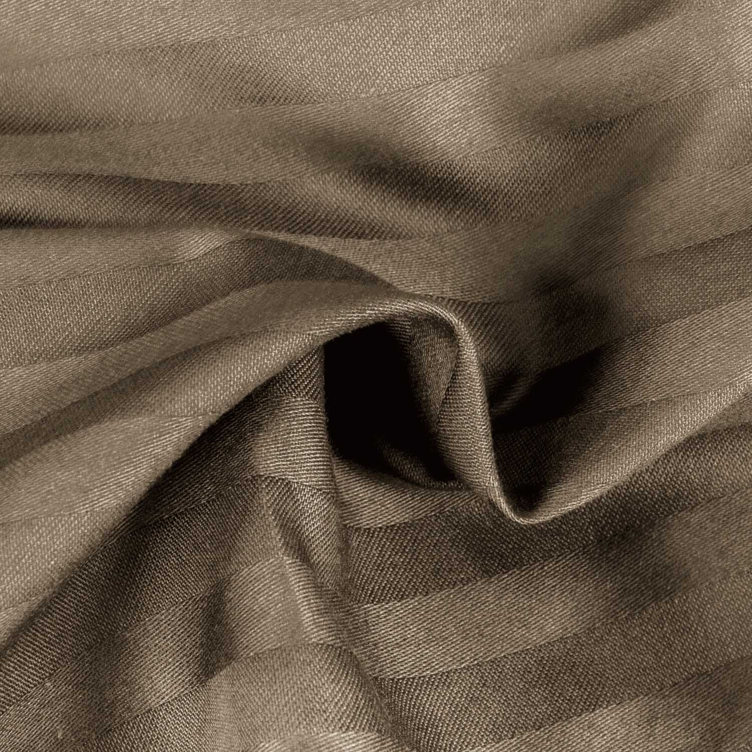 Pościel satyna bawełniana CIZGILI LIGHT BROWN/160x200 EXCLUSIVE 