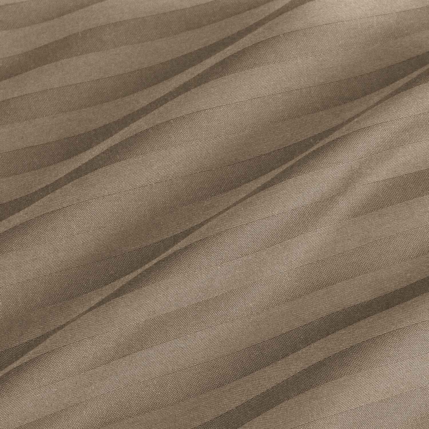 Pościel satyna bawełniana CIZGILI LIGHT BROWN/160x200 EXCLUSIVE 
