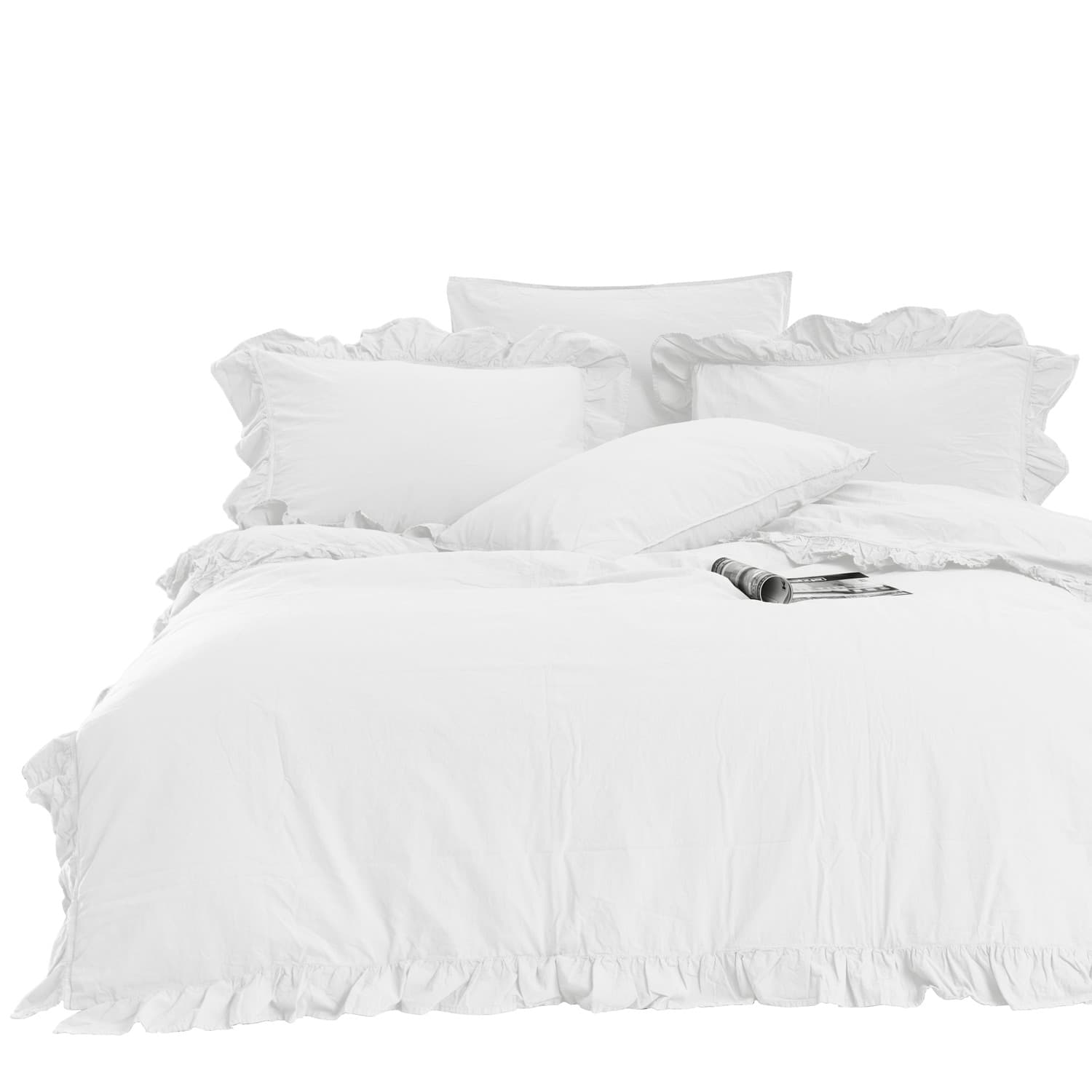 Pościel bawełniana OPTIC WHITE/220X200(P) STONEWASHED 