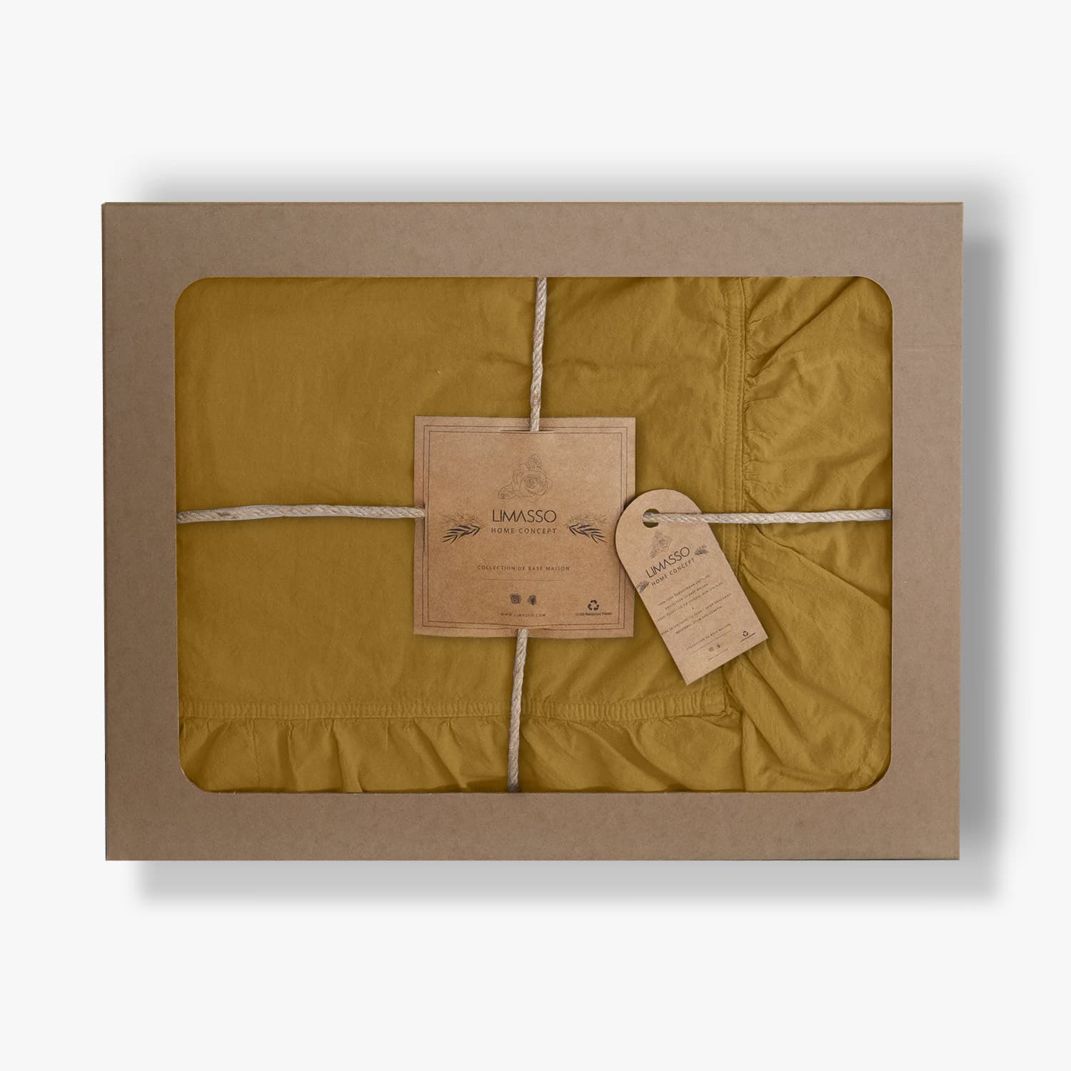 Pościel bawełniana ECRU OLIVE/160x200(P) STONEWASHED 