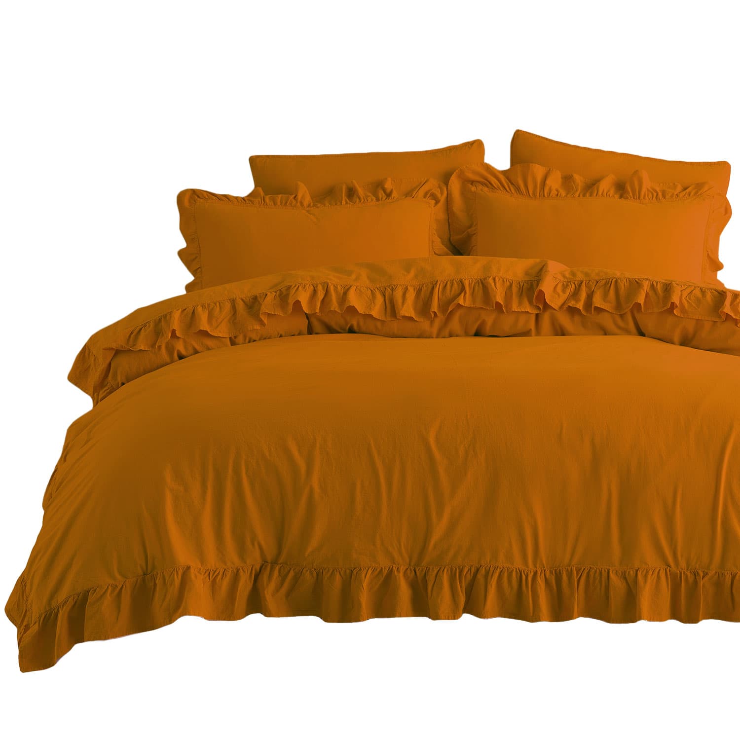 Pościel bawełniana SUDAN BROWN/160x200(P) STONEWASHED 