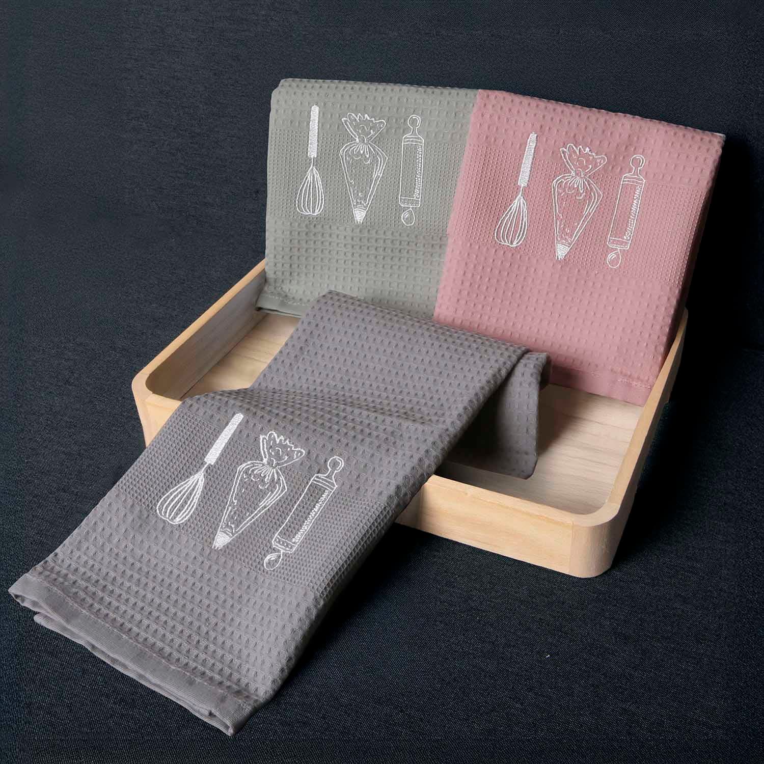 Komplet ręczników kuchennych bawełnianych HOME 1961/3x50x70/SET13 