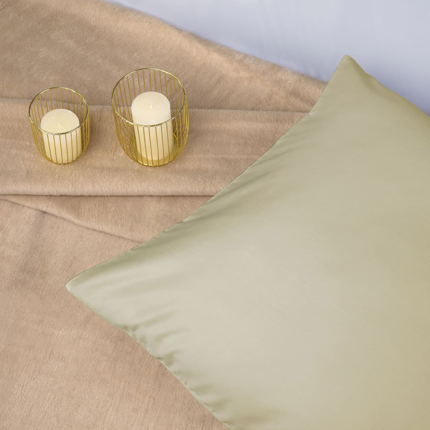 Pościel satyna bawełniana KREM 155/140x200+1posz.70x80 