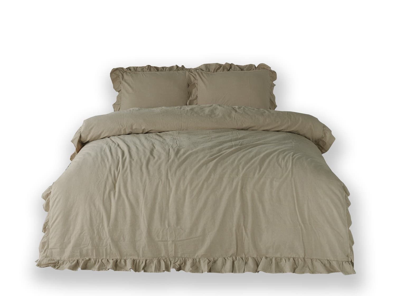 Pościel bawełniana OXFORDTAN/220X200(P) STONEWASHED 