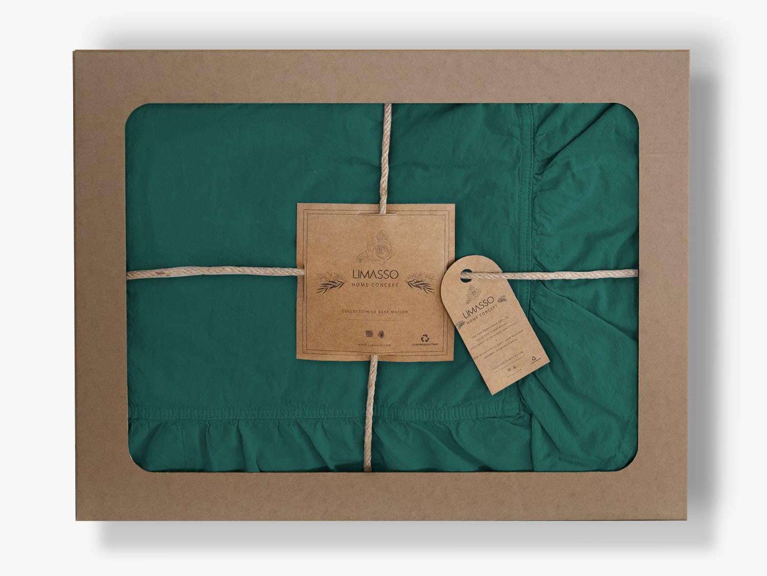 Pościel bawełniana DARK GREEN/160x200(P) STONEWASHED 